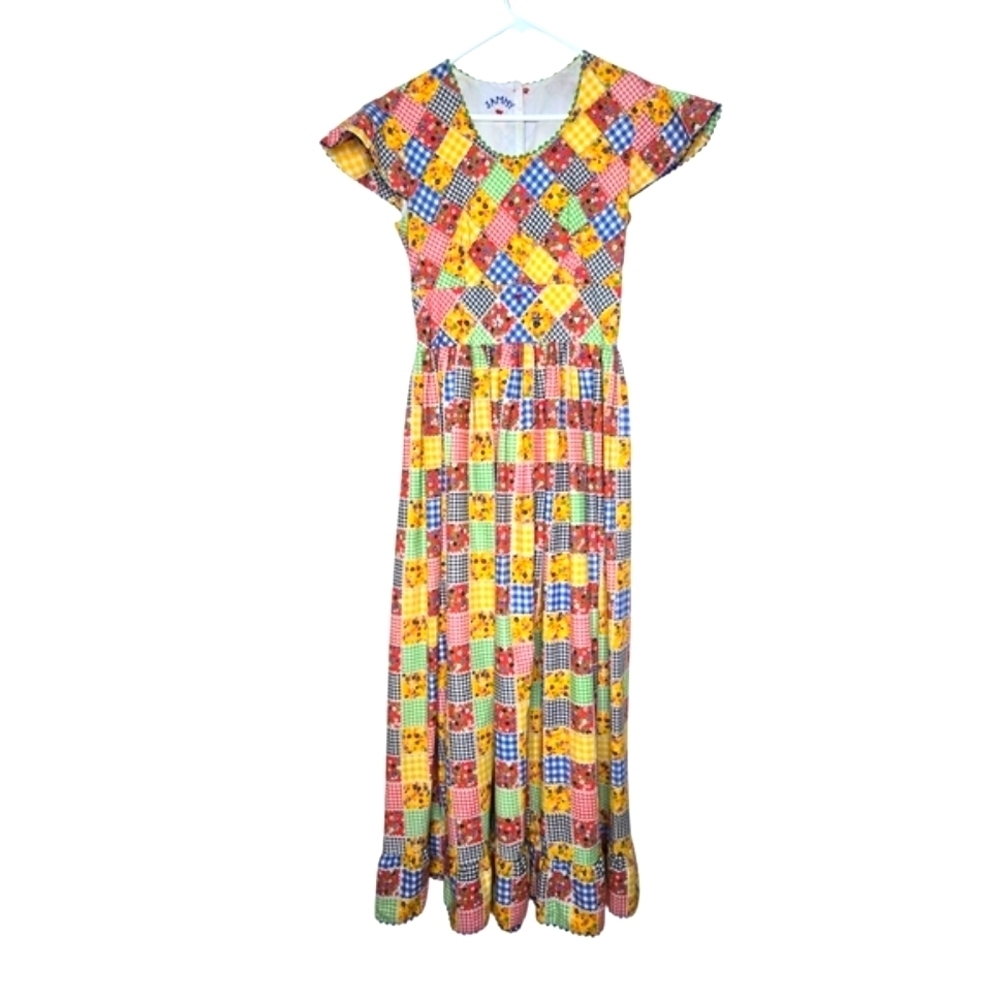 Colorful Patchwork Maxi Dress